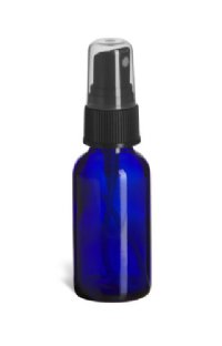 1 Ounce Blue Glass Vial with Pump Spray Top