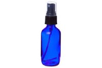2 Ounce Blue Glass Bottle with Pump Spray Top