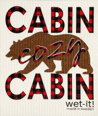 WetIt! Swedish Cloth - Cabin Cozy Cabin 6.75in.x8in.