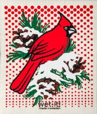 WetIt! Swedish Cloth - Winter Cardinal 6.75in.x8in.